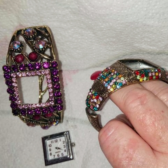 Jeweled Watch Bracelets Lot for Repair - Picture 7 of 16